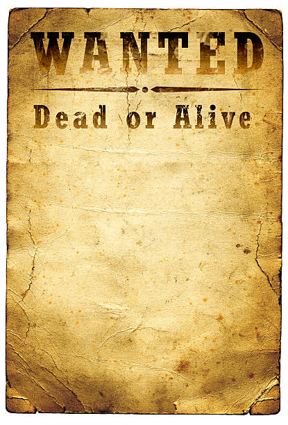 Wanted Poster Wild West stock photo