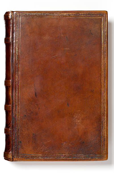 antico libro vuoto - brown book foto e immagini stock