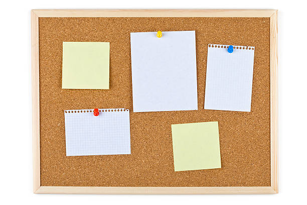 istock XXXL Bulleting board with blank notes 174681432