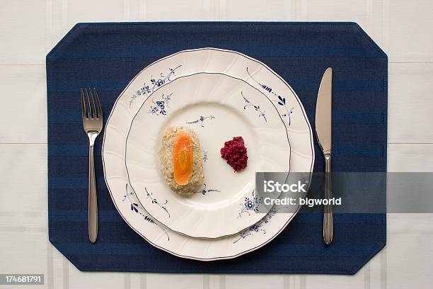 Foto de Gefilte Peixe Com Raizforte e mais fotos de stock de Botar a Mesa - Botar a Mesa, Comemoração - Evento, Comida