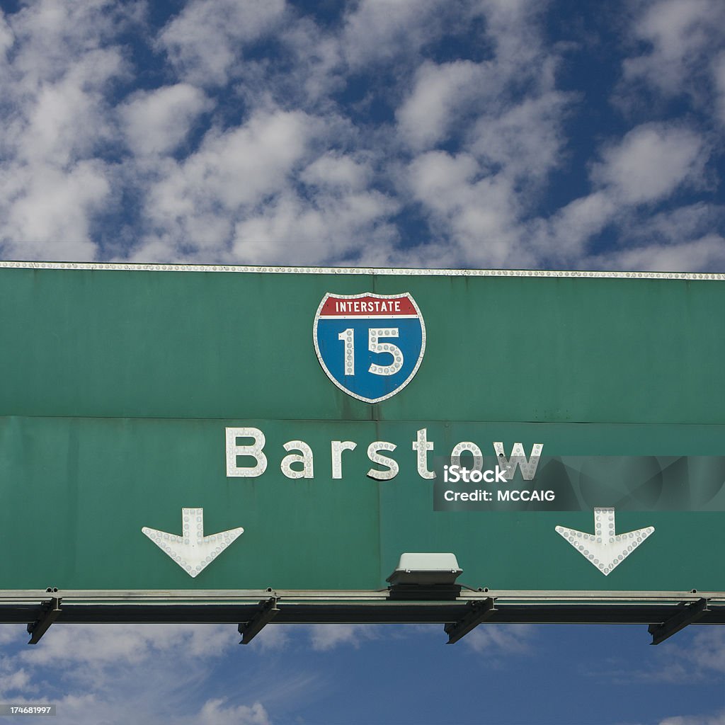 Barstow An interstate sign in Southern California. Barstow Stock Photo