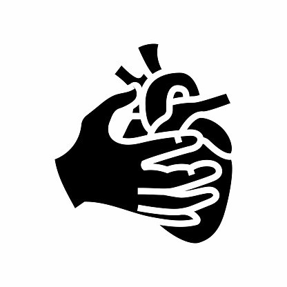 chronic heart palpitations disease symptom glyph icon vector. chronic heart palpitations disease symptom sign. isolated symbol illustration