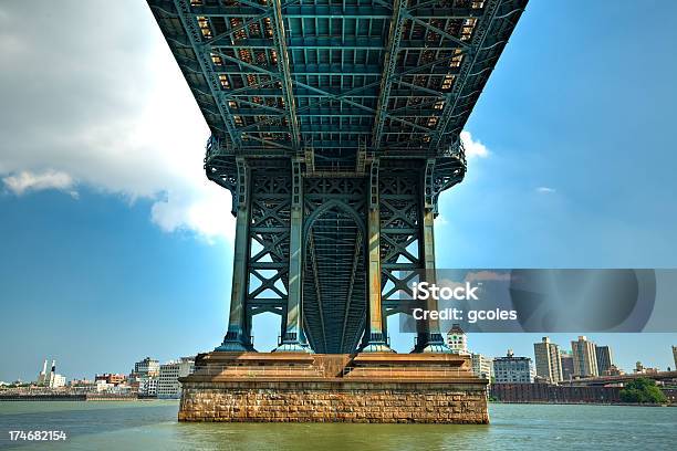 Sotto Il Ponte Di Manhattan - Fotografie stock e altre immagini di Acciaio - Acciaio, Acqua, Acqua fluente