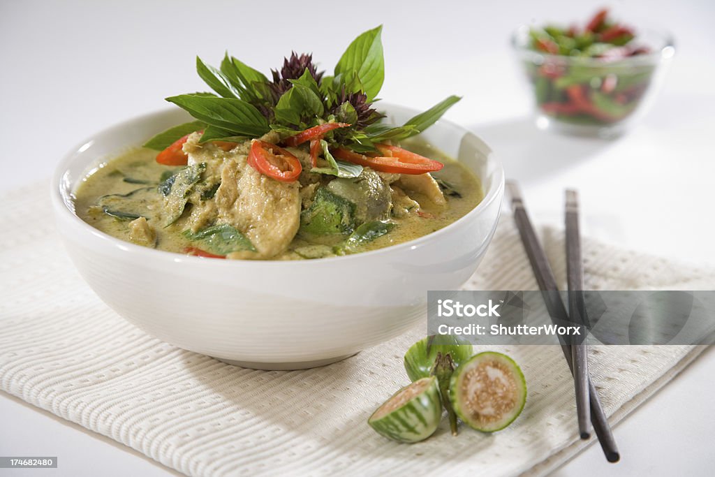 Современный тайский зеленый карри - Стоковые фото Таиланд роялти-фри
