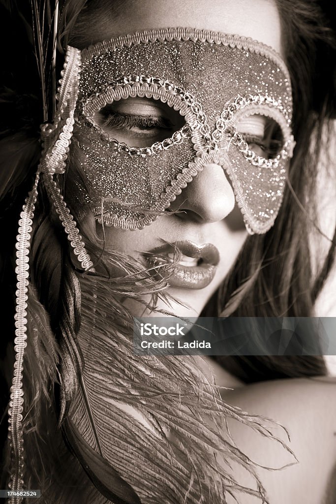 Menina com máscara - Foto de stock de 20-24 Anos royalty-free