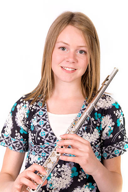 Young Flute student stock photo