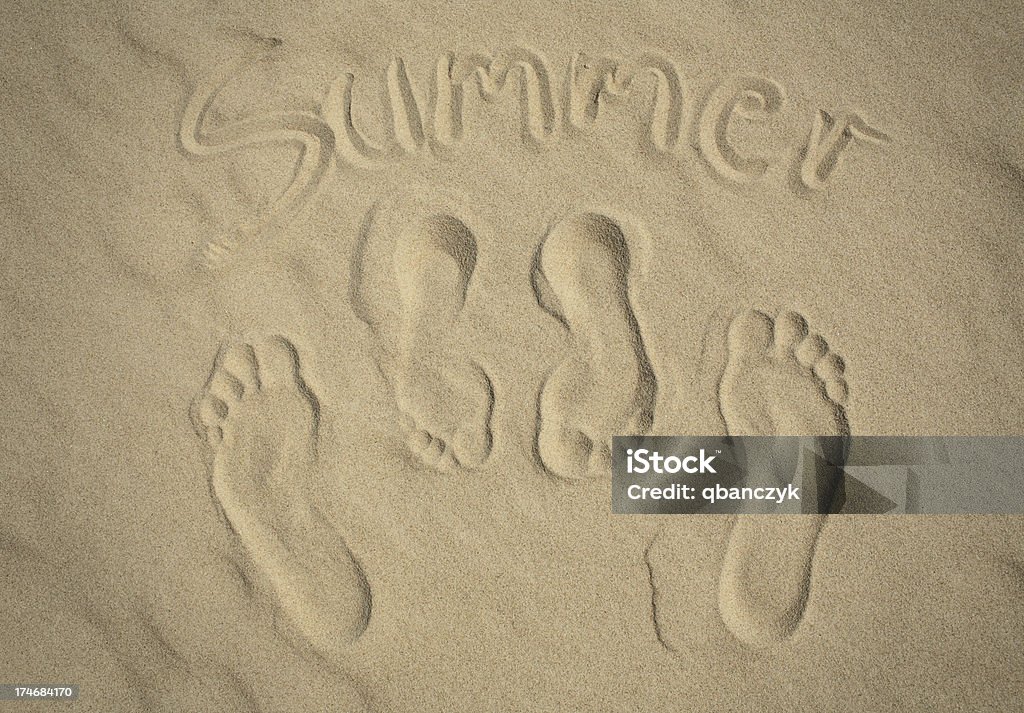 footprints de verão. - Royalty-free Voyeurismo Foto de stock