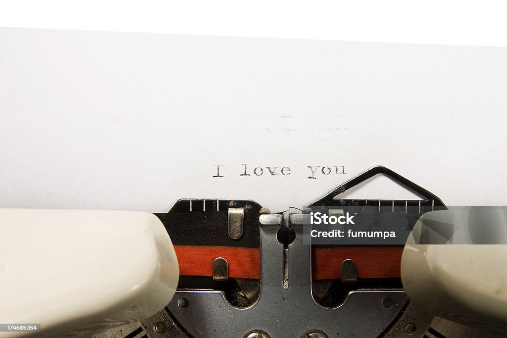 Miłość wiadomość, napisane na maszyny do pisania - Zbiór zdjęć royalty-free (Emocja)