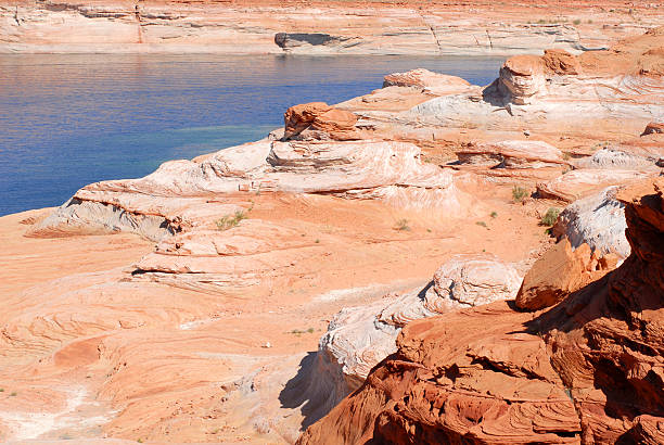 Rock Formations at Lake Powell stock photo