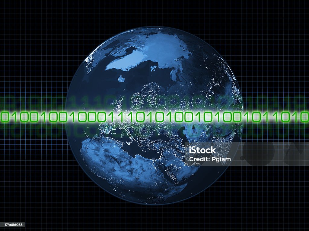 인터넷 데이터를 세계 여행 - 로열티 프리 0명 스톡 사진