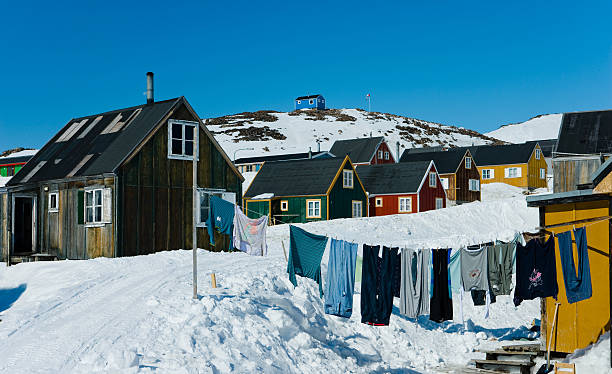 Frozen clothes stock photo