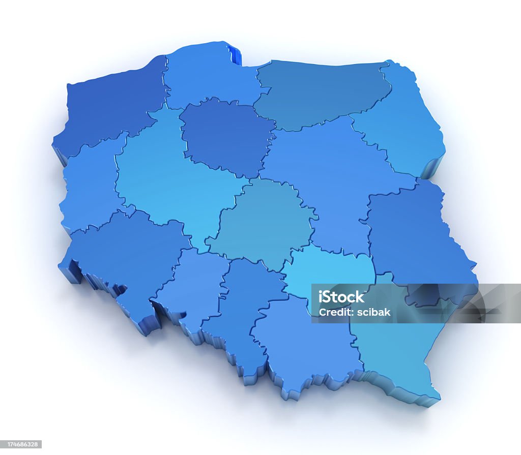 준정장 맵 지역 - 로열티 프리 폴란드 스톡 사진