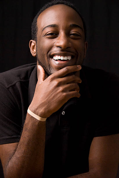 istock Young African American Male on black background 174687373