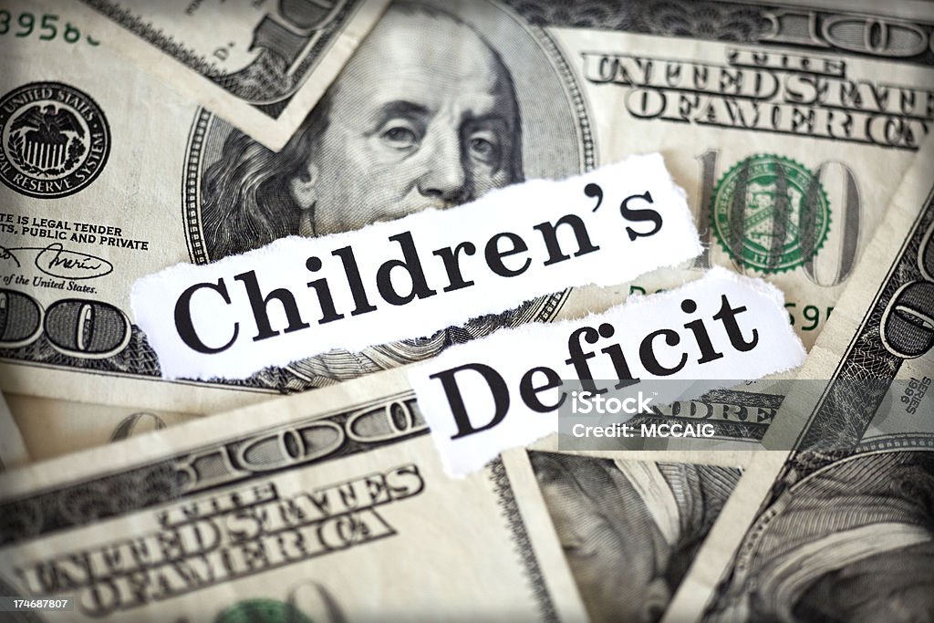 deficit per bambini - Foto stock royalty-free di 401k - Parola inglese