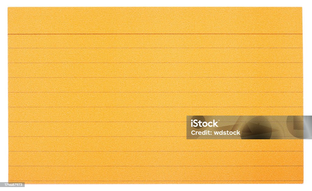 Arancio schede - Foto stock royalty-free di Scheda di schedario