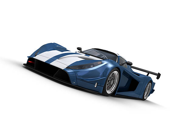 blue voiture de course - keonigsegg photos et images de collection