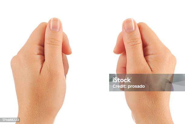 Two Hands Stock Photo - Download Image Now - Thumb, Fingernail, Human Hand