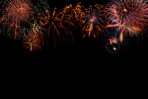 Beautiful firework display with the space for your text.