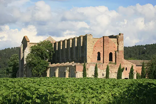 Photo of Gothic Abbey of Saint Galgano at Montesiepi in Tuscany