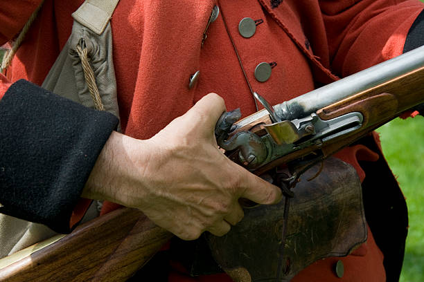 istock French and Indian War Soldier Holding Rifle 174688992