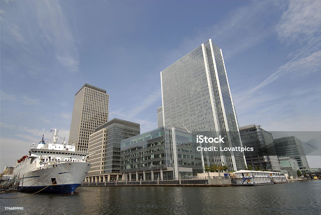 Office block. Canary wharf. London. Architecture Stock Photo