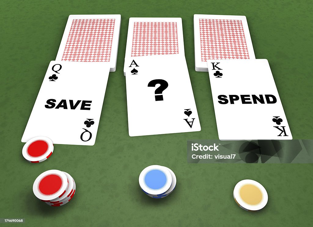 Carte per il gioco d'azzardo, salvare o di spesa - Foto stock royalty-free di Arte, Cultura e Spettacolo