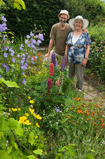 istock Senior couple in their garden 174690736