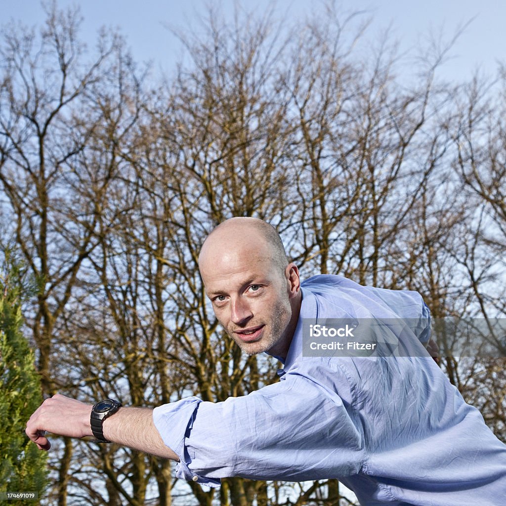 Retrato de homem a correrStencils - Royalty-free 30-39 Anos Foto de stock