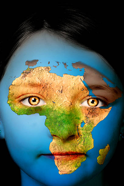 istock Africa Map Face Girl 174691341