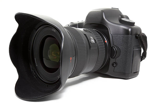istock Modern DSLR with wide angle zoom lens 174691392