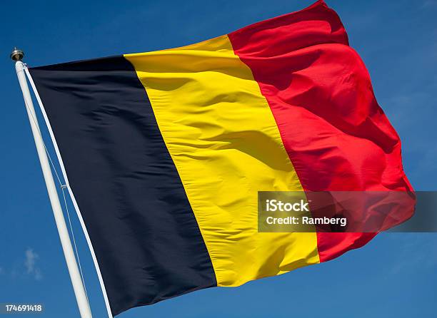 Bandiera Del Belgio - Fotografie stock e altre immagini di Bandiera - Bandiera, Bandiera del Belgio, Bandiera nazionale