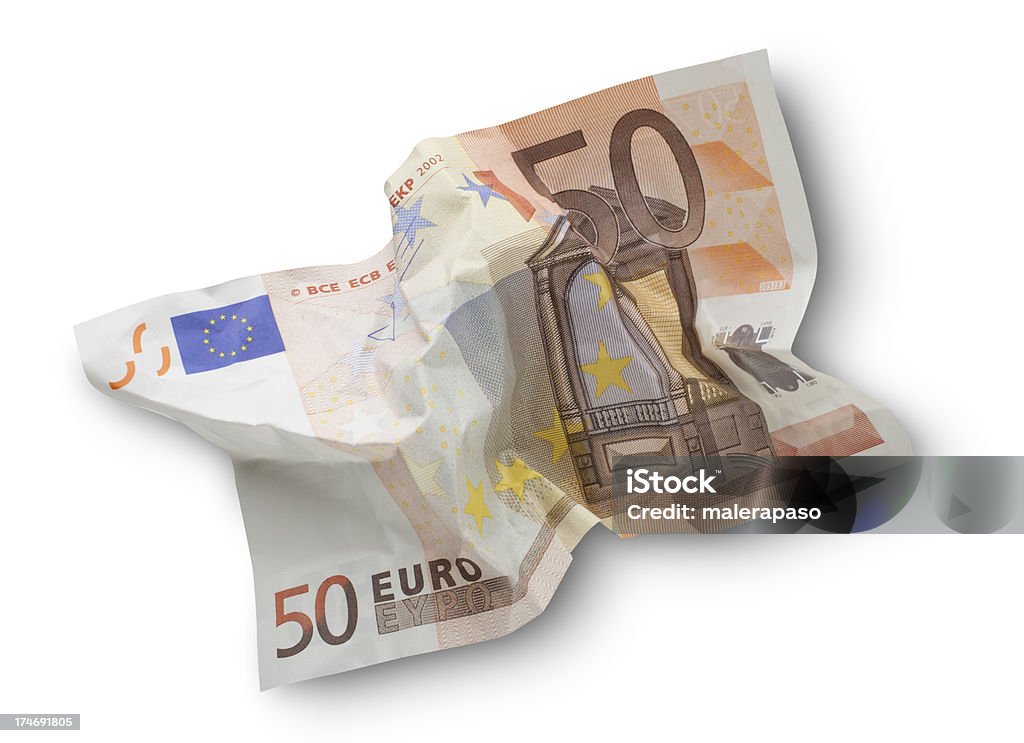 Froissé banknote - Photo de Billet en euros libre de droits