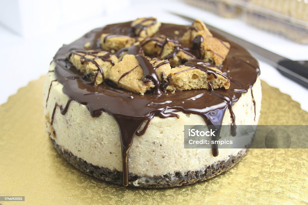 초콜릿 칩 쿠키 치즈케이크 - 로열티 프리 치즈케이크 스톡 사진