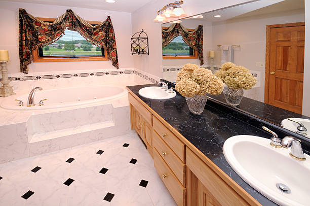 istock Large Bathroom With Tub Spa 174692136