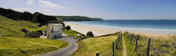 casa per le vacanze - woolacombe foto e immagini stock