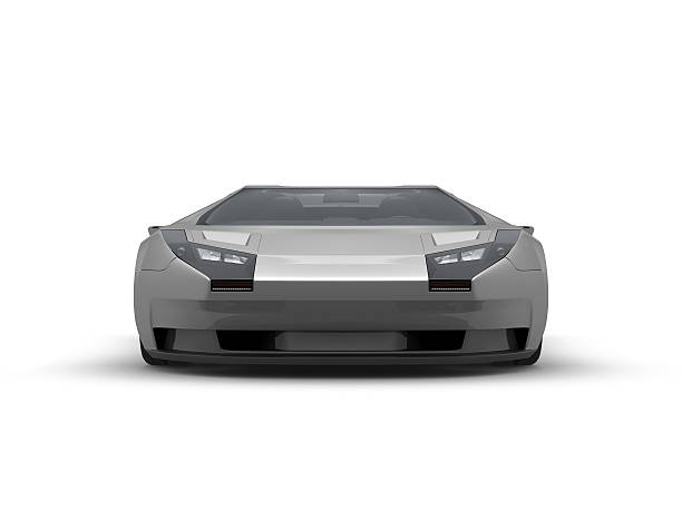 istock Silver sport car on white background 174692651