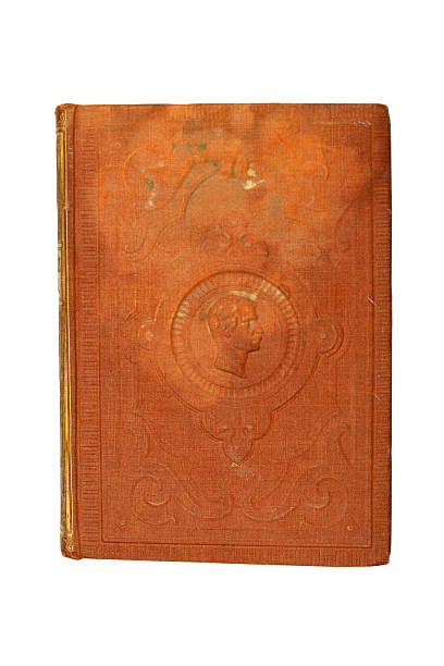 istock Antique Blank Vintage Book Cover With Water Damage on White 174692819