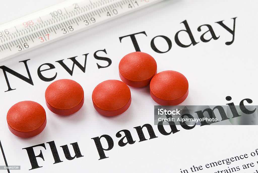 Grippe (Grippe)-Pandemie Schlagzeilen-III - Lizenzfrei Antibiotikum Stock-Foto