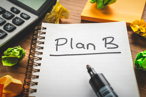 Plan B written in a notepad
