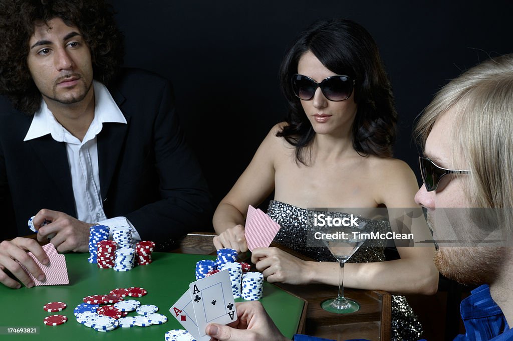 Cartão jogadores em um casino - Foto de stock de Adulto royalty-free