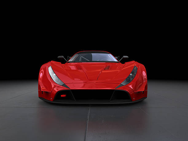 istock A red sport car on a black surface 174694170