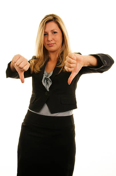istock Business Woman Thumbs Down 174694476