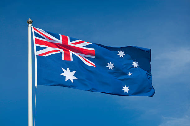 bandiera dell'australia - australian flag foto e immagini stock