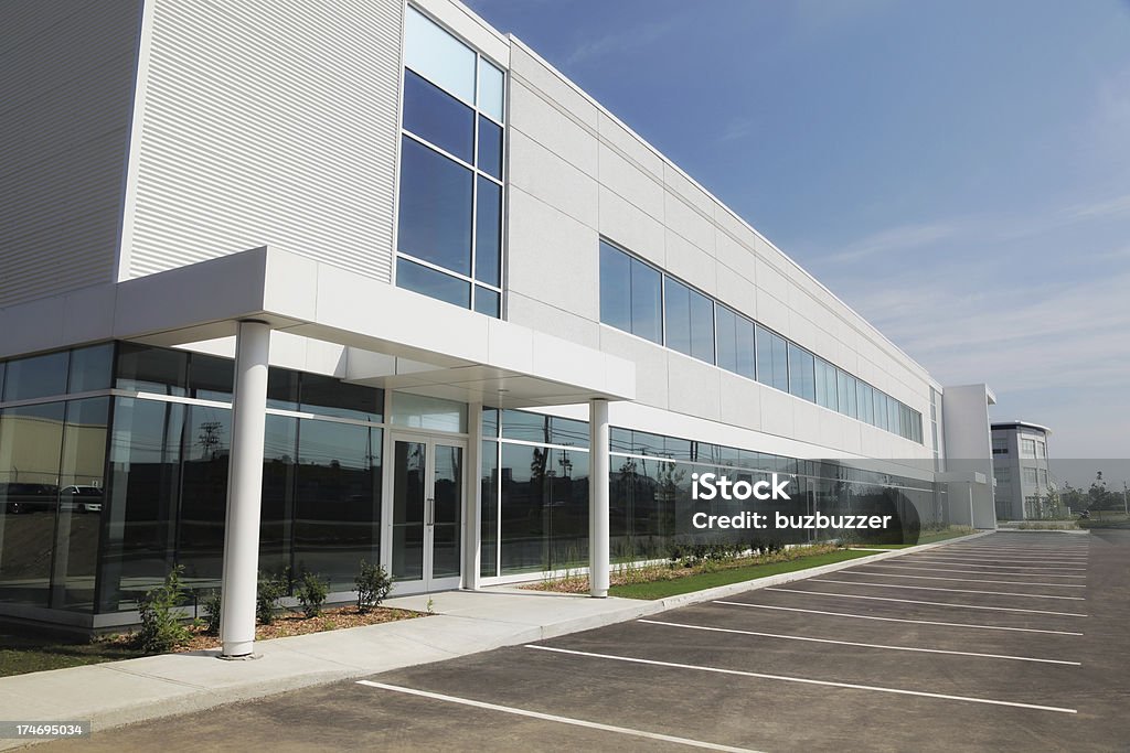 Large and Modern Business Entrance  Building Exterior Stock Photo