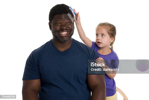 Child Combing My Hair Stock Photo - Download Image Now - 40-49 Years, Adult, African Ethnicity