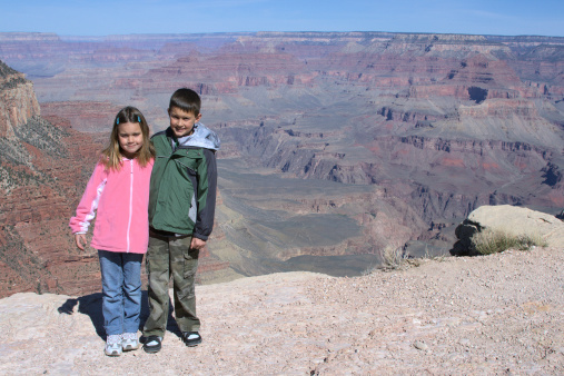 two children posing at the grand canyonMore of these children
