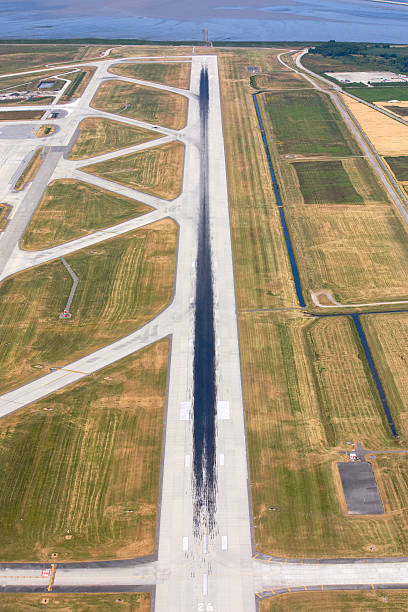 istock Aerial view of runway 174696439