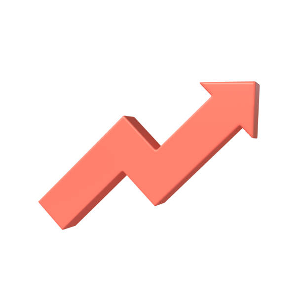 istock 3D icon of a red arrow graph growing upward. business, finance and analytics. 3d rendering 1746967082
