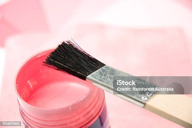 Paint Tin With Brush Stock Photo - Download Image Now - Art, Arts Culture and Entertainment, Brushing