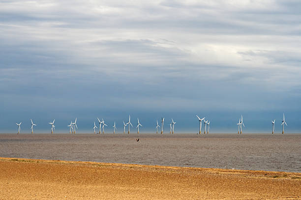 istock Wind farm off Great Yarmouth beach 174697345